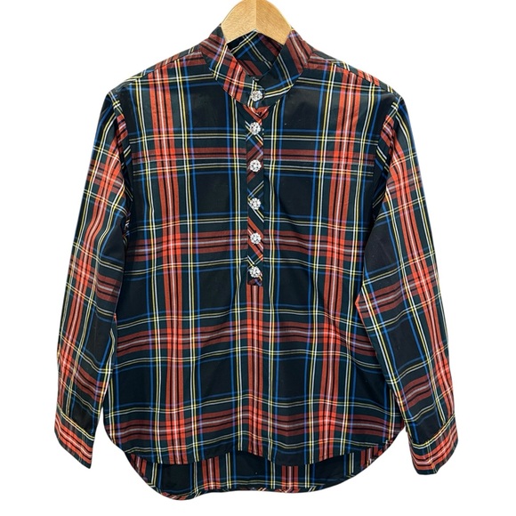 J. Crew Red and Blue Plaid Blouse - Picture 2 of 8